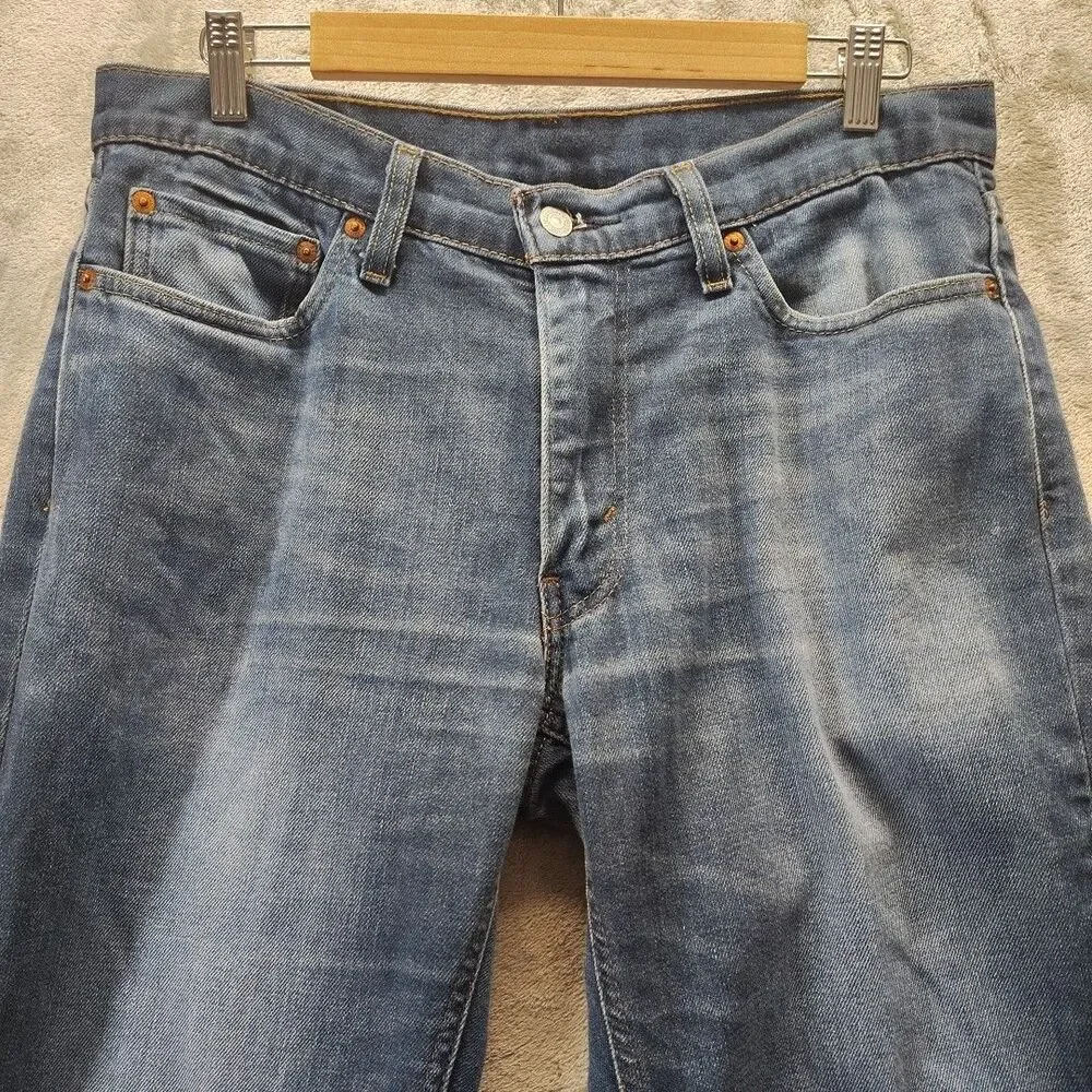 Levis 541 Men 32x30 Jeans Straight Leg Relaxed Fit Stretch Stone Wash Distressed